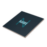 Carreau Nom simple en gras personnalisable en monogramme<br><div class="desc">Nom personnalisable monogramme,  modifier comme vous voulez.</div>