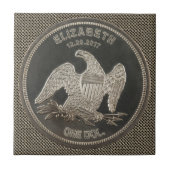 Carreau Nommé Silver 1865 Dollar Tile (Devant)