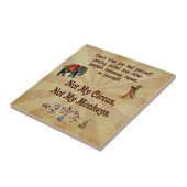 Carreau Non mes singes, non mon cirque (Côté)