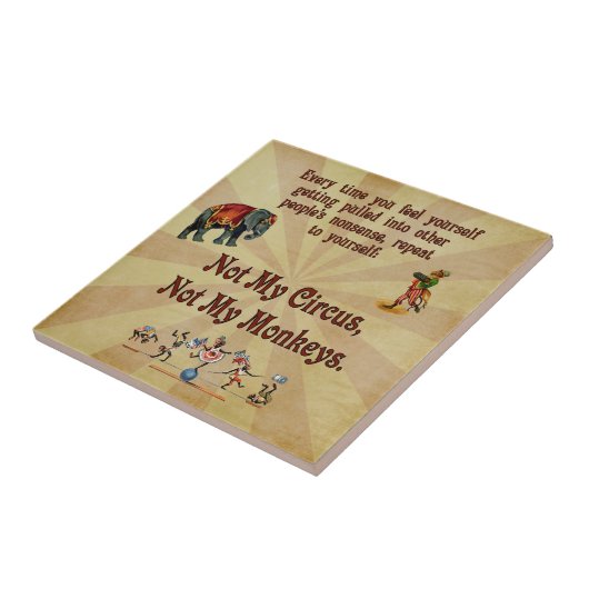 Carreau Non mes singes, non mon cirque (Côté)