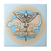 Carreau North Carolina Nurse Caduceus Ceramic Tile (Devant)