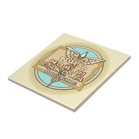 Carreau North Dakota Nurse Caduceus Tile (Côté)