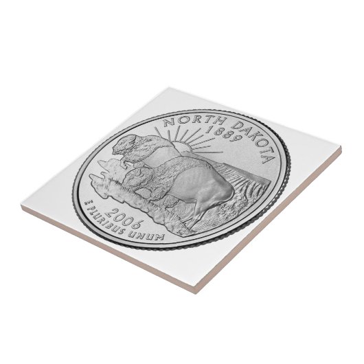 Carreau North Dakota State Quarter (Côté)