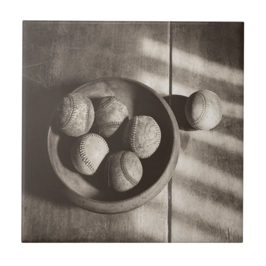 Carreau Nostalgie du baseball - Baseballs (Devant)