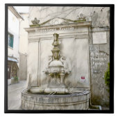 Carreau Nostradamas Fountain, St Remy, France Ceramic Tile (Devant)
