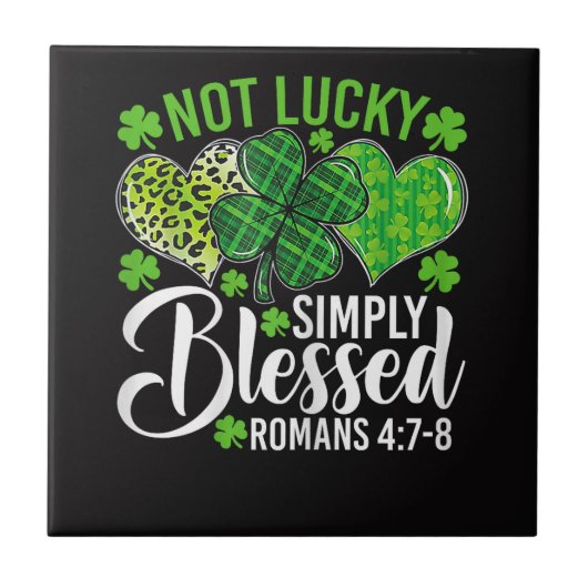 Carreau Not Lucky Simply Blessed Christian (Devant)