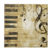 Carreau Notes de musique de piano (Devant)