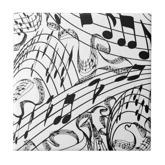 CARREAU NOTES DE MUSIQUE-TILE... (Devant)