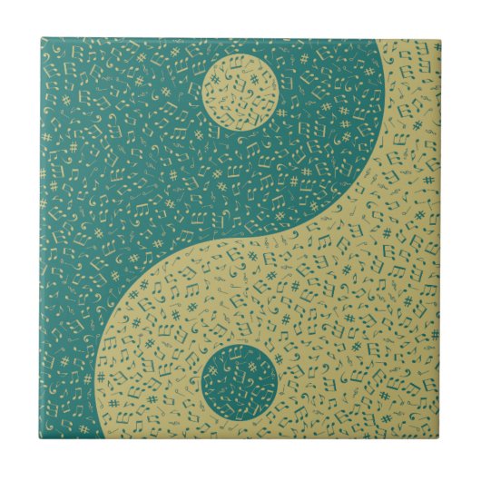 Carreau Notes de musique Yin Yang (Devant)