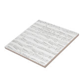 Carreau Notes musicales noires et blanches (Côté)