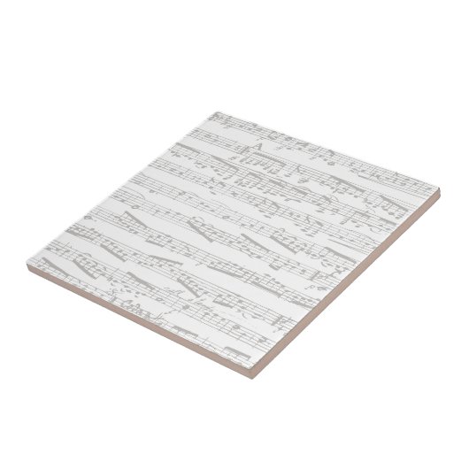 Carreau Notes musicales noires et blanches (Côté)