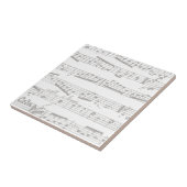 Carreau Notes musicales noires et blanches (Côté)