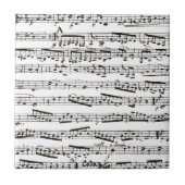 Carreau Notes musicales noires et blanches (Devant)