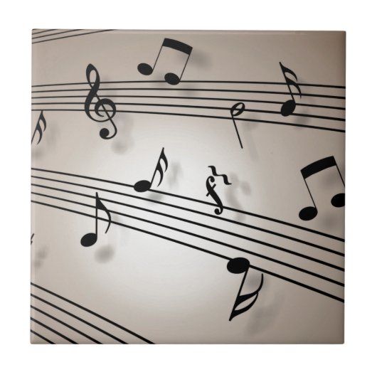Carreau Notes musicales - Partition (Devant)