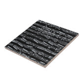 Carreau Notes noires et blanches de musique (Côté)