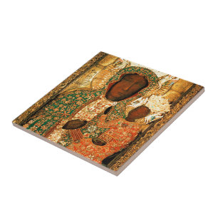Carreau Notre-Dame de Czestochowa Vierge noire Pologne cad