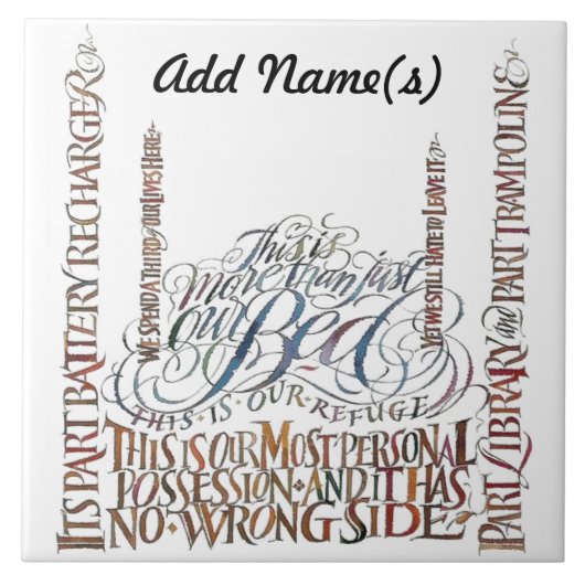 Carreau Notre Lit N'a Pas De Mauvais Côté (Devant)