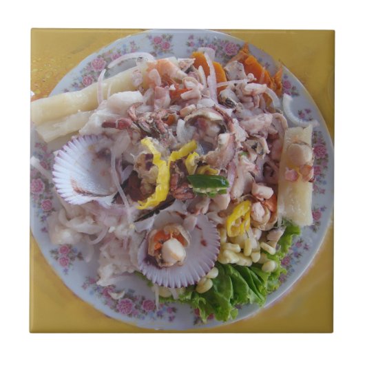 Carreau Nourriture péruvienne Ceviche-Traditionnelle (Devant)