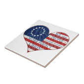 Carreau Nous Le Peuple Le Coeur Du Drapeau Américain (Côté)