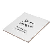 Carreau Nous sommes fiancés nom date calligraphystylish (Côté)