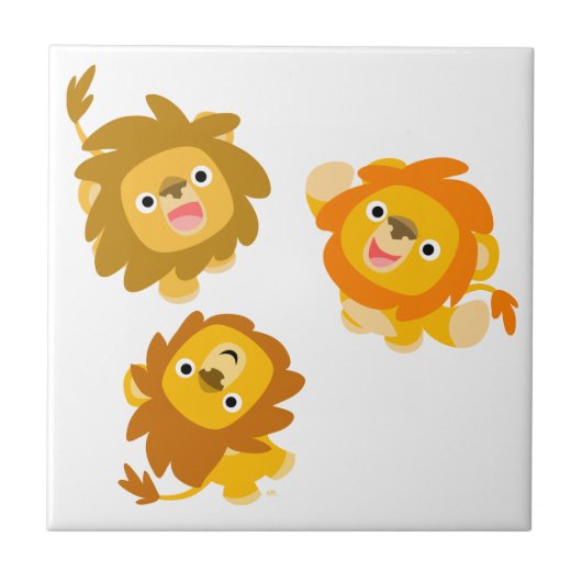 Carreau "Nous sommes ici ! !" Carrelage en Lions Carton (Devant)