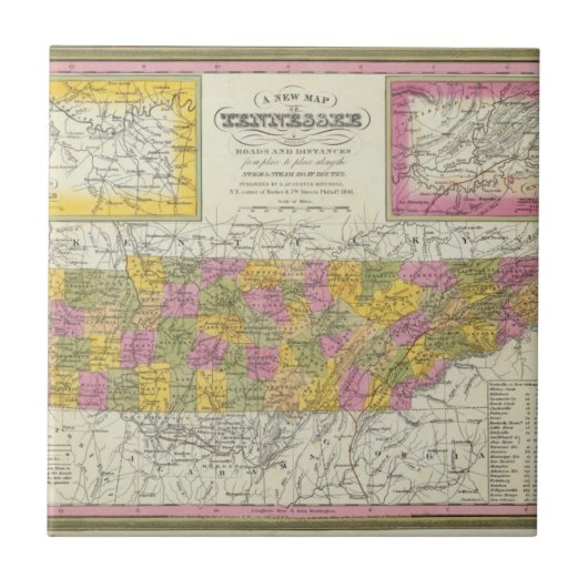 Carreau Nouvelle carte du Tennessee (Devant)