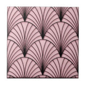 Carreau Nouvelle céramique rose pâle et noire (Devant)