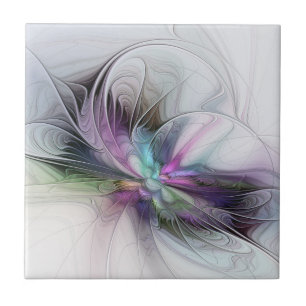 Carreau Nouvelle vie, art abstrait fractal de fantaisie co