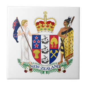Carreau Nouvelle-Zélande pays manteau armoiries symbole em
