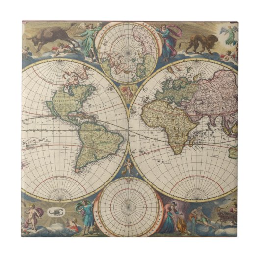 Carreau Novissima Totius Terrarum Orbis Tabula (Devant)