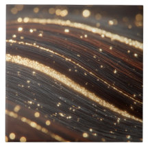 Noyer foncé Grain en bois avec des rivières en or 