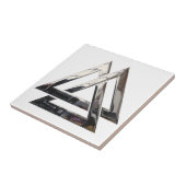 Carreau Noyer noir - argent (Côté)