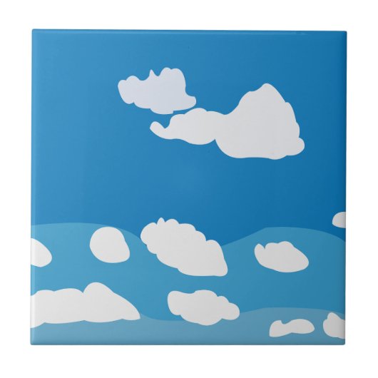 Carreau Nuage de Ciel Bleu (Devant)