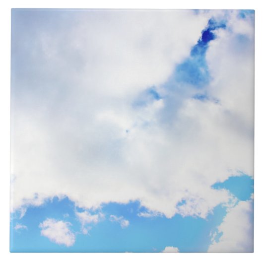 Carreau Nuages blancs et ciel bleu (Devant)