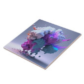 Carreau Nuages colorés en céramique (Côté)