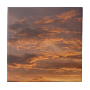 Carreau Nuages de coucher de soleil I Photographie de ciel