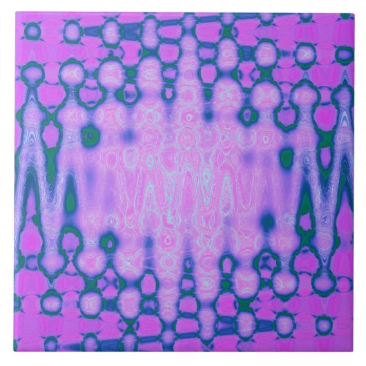 Carreau Nuages de teinture Abstraits à tarte rose chaud (Devant)