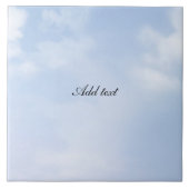 Carreau Nuages fluides, MODÈLE bleu ciel pastel (Devant)