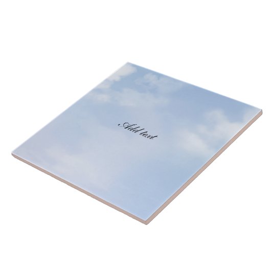 Carreau Nuages fluides, MODÈLE bleu ciel pastel (Côté)