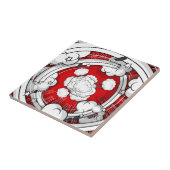 Carreau Nuages rouges de combat de style comique (Côté)