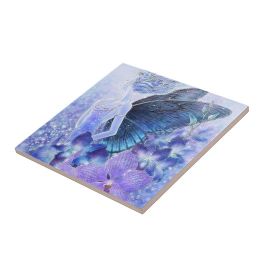 Carreau Nuances de tuile bleue (Côté)