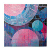 Carreau Nuances subtiles de bleu et de rose en Abstrait (Devant)
