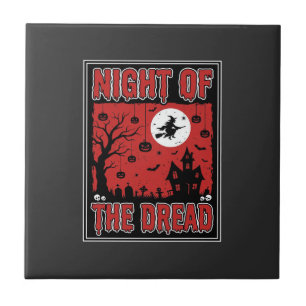 Carreau Nuit d'Halloween de la maison hantée effrayante