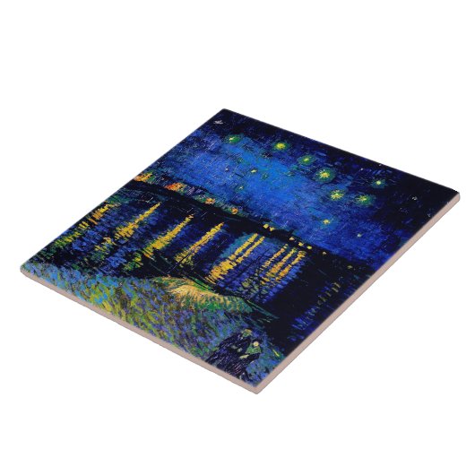 Carreau Nuit étoilée sur le Rhône Van Gogh Art (Côté)