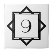 Carreau Numéro Art Déco (Devant)