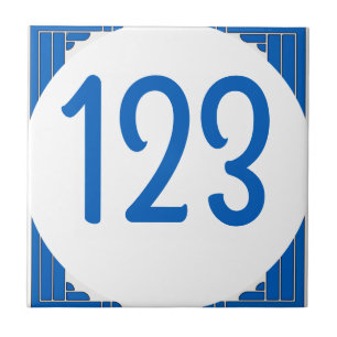 Carreau Numéro bleu pour les numéros de maison