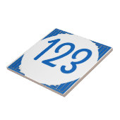 Carreau Numéro bleu pour les numéros de maison (Côté)