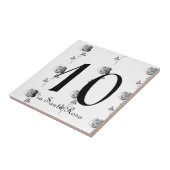 Carreau Numéro de 2 chiffres Numéro de maison 3D Roses et  (Côté)