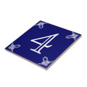 Carreau Numéro de la maison - Espagnol Blanc sur Bleu (Côté)
