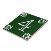 Carreau Numéro de la maison - Espagnol blanc sur vert (Côté)